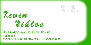 kevin miklos business card